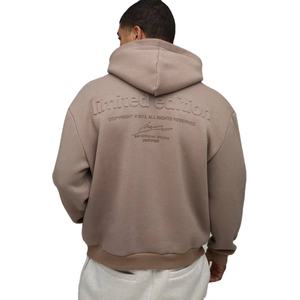 Vente en gros de sweats à capuche pour hommes, 400 g/m², personnalisables avec logo, coupe oversize, effet délavé à l'acide et vintage, vierges - Product Image 1
