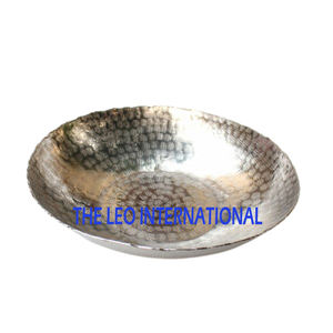 Shiny Polished Hammered Texture Decorative <b>Bowl</b> Aluminum Metal for Dining Tables Gifting Purpose Ceramic Japanese <b>Bowls</b> - Product Image 1