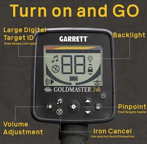 Détecteur de métaux Garrett Goldmaster 24K 48kHz haute fréquence pour pépites d'or - Product Image 6