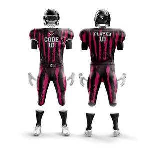 Uniforme de fútbol americano 2025 de alta calidad OEM 100% poliéster transpirable y talla grande sublimado en color de equipo - Product Image 4