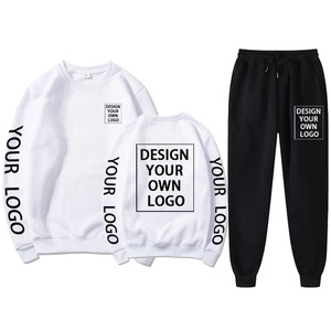 Sudadera deportiva para gimnasio, conjunto de pantalones de chándal con logotipo personalizado para hombre, 2 uds., a prueba de viento, reversible, cuello redondo, pantalones ligeros para correr - Product Image 6
