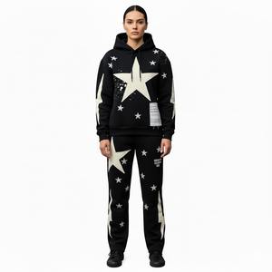 ชุดวอร์มผ้าคอตตอนผ้าฟลีซ100% ชุดวอร์มปักลายหน้าจอพิมพ์ลายได้ตามต้องการ - Product Image 2