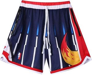 Pantalones Cortos Deportivos Elásticos y Cómodos para Hombre, con Cordón, para Gimnasio, Verano, Atléticos, con Estampado Gráfico, Estilo Casual, Decoración con Patrones - Product Image 3