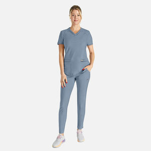 Uniforme de enfermera unisex, conjuntos de algodón y poliéster de manga corta, servicio OEM de alta calidad, trajes de hospital de tendencia - Product Image 1