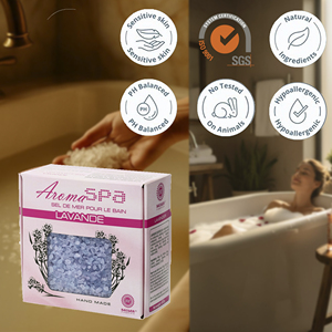 Cristales de Sal de Baño de Lavanda OEM, Antibacterianos, Aromáticos, para Spa, Suministro Cosmético a Granel, Marca Privada, Fábrica en Letonia, UE - Product Image 4