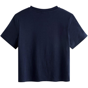 Nuevas camisetas cortas de algodón blancas personalizadas para mujer, camiseta a cuadros para verano, camisetas deportivas para mujer - Product Image 6