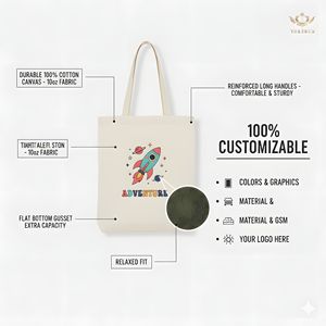Sac fourre-tout en polyester personnalisable de haute qualité 10oz sac cadeau réutilisable durable en vrac écologique OEM vente en gros Yokebud - Product Image 4