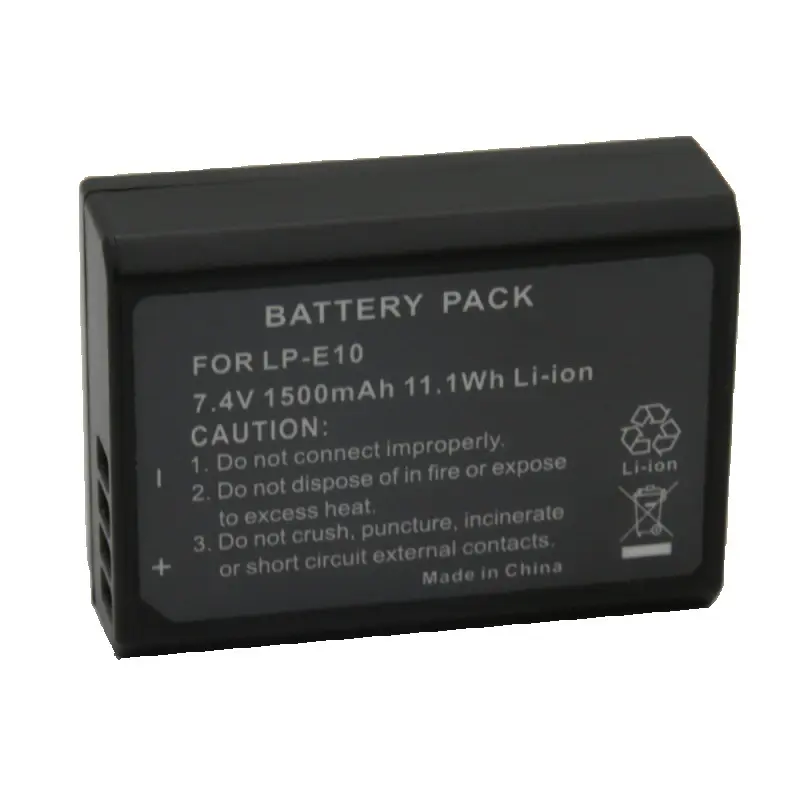 Compliance with Canon Camera Battery Li-Ion 1500mAh 7.4V Battery Pack Rechargeable LP-E10 LPE10 Fits with the EOS 1100D KISS X50