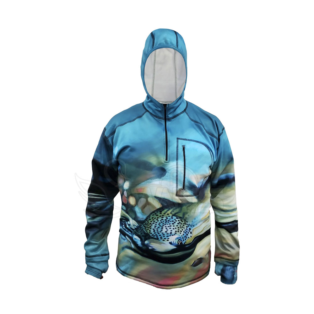 Sweat à Capuche Pêche Magellan Léger Homme Taille L Bleu Microfibre