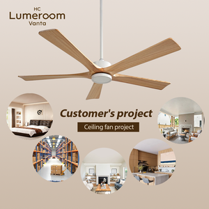USA In Stock Solid Wood <b>Ceiling</b> Fan with <b>Light</b> 60 Inch 5 Blade Design Quiet Reversible DC Motor with <b>Remote</b> <b>Control</b> - Product Image 3