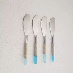 Juego de 4 cuchillos de mantequilla de cubiertos de latón con esmalte mate para bodas y artículos de regalo Cuchillo de mantequilla de alta calidad para el hogar y el hotel - Product Image 4