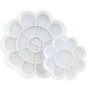 Mikaian – <span class=keywords><strong>palette</strong></span> de peinture d'artiste en forme de <span class=keywords><strong>fleur</strong></span> de prunier, vente en gros, plateau de fabrication en plastique, aquarelle - Product Image 1