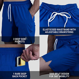 Quantité minimale de commande bas de marque privée Short de football pour homme, élégant, respirant et flexible, parfait pour les joueurs de football, en salle ou en plein air - Product Image 2