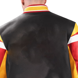 Chaqueta Universitaria Unisex con Capucha y Logotipo Personalizado, Estilo Y2K, Chaqueta Bomber de Béisbol con Bordado de Letras Hip-hop y Combinación de Materiales - Product Image 4