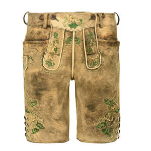 Pantalones cortos de cuero bordados Lederhosen lisos recién llegados al por mayor, decoración con patrón de estilo deportivo, Jogging 6XL - Product Image 1