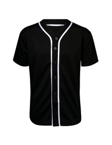 Maillot de baseball Offre Spéciale en maille de polyester léger et respirant Maillot de baseball à manches courtes avec patte boutonnée personnalisé - Product Image 2