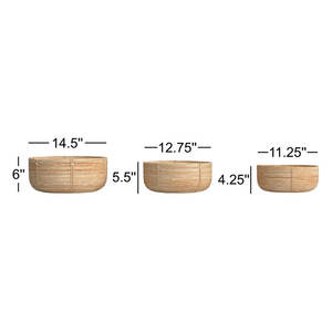 Voie de bouleau™Lot de 3 paniers en osier jonc de mer Solution de rangement élégante pour la maison ou le bureau - Product Image 6
