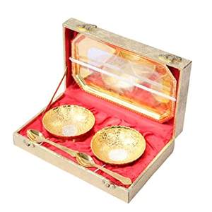 Bol à fruits secs en laiton avec poignée de conception à la main 3 parties plateau de bol à fruits secs en laiton antique pour la décoration de table - Product Image 5