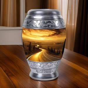 Urna de cremación monarca de estilo adulto americano Heaven Way, tarro de entierro funerario de Metal de aleación sólida, urna de cenizas de recuerdo humano de alta calidad - Product Image 2