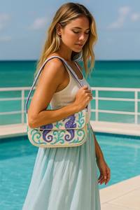 Rose All Day <b>Pink</b> Glass Beaded <b>Clutch</b> <b>Bag</b> Seed Bead Purse Embellished Bachelorette Gift Hen Party - Product Image 2