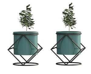 Mini jardineras de metal hechas a mano, eleva tu espacio con diseños de moda, jardineras colgantes para balcón, sala de estar - Product Image 1