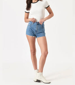 2024 nuevo diseño al por mayor pantalones cortos de mezclilla para mujer 100% algodón secado rápido pantalones cortos de mezclilla sostenibles para mujer Pantalones cortos de mezclilla de moda para mujer - Product Image 5