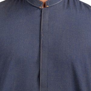Traje Tradicional Pakistaní Shalwar Kameez Azul Acero para Hombre, Kurta Pajama de Diseñador con Tela de Alta Calidad, Ropa Étnica para Hombre - Product Image 3