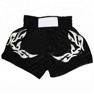Shorts de Muay Thai Profesionales Retro Lisos de Alta Calidad al por Mayor, Shorts de Muay Thai Cómodos de Spandex y Poliéster - Product Image 2