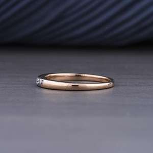 0.080 tcw แหวนหมั้นเพชรสีขาว14KT/18kt - Product Image 3