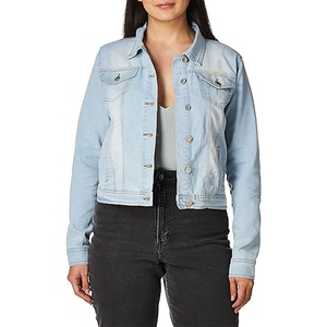 แจ็กเก็ตผ้ายีนส์ระบายอากาศน้ำหนักเบาสำหรับผู้หญิงเสื้อครอปโค้ทผ้าแคนวาสสไตล์คลาสสิก - Product Image 1