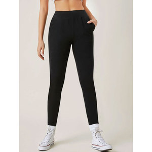 Pantalones Deportivos de Felpa de Algodón Premium para Mujer, Transpirables, Ajustados, Pantalones de Chándal Cálidos de Invierno, Pantalones Casuales de Color Sólido - Product Image 6