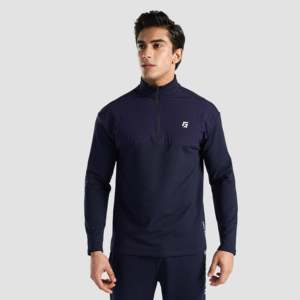 Pour veste zippée 1/4 Armour bleu marine avec fonction respirante - Product Image 2