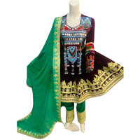 Trajes afganos antiguos hechos a mano para mujer, estilo Kuchi tribal, mangas largas, cremalleras, encaje, hermosos vestidos casuales estilo bohemio.