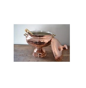 Vaisselle en cuivre, bol de service en cuivre 100% de couleur cuivre rose naturel pour la fabrication à partir de l'inde - Product Image 2