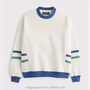 Manufacturer Custom Color Block Embroidered <b>Jumper</b> Heavyweight French Terry Pullover Long Sleeve Oversized high quality - Product Image 4