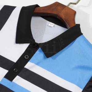 Sublimación personalizada en blanco Polo de secado rápido estilo 220G Jersey tela peso manga corta Polo para hombres - Product Image 4