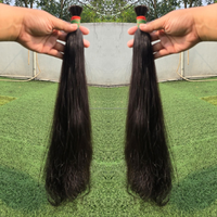 Lots de Cheveux Naturels Indonésiens de Luxe, Raides, Double Trame, Pointes Pleines, 100% Cheveux Humains, Cuticules Alignées, Non Traités