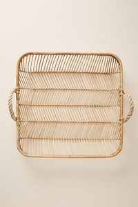 Plateau de service en rotin en osier de bambou naturel de haute qualité pour ustensiles de cuisine accessoires de maison et artisanat de décoration - Product Image 5