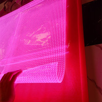 Écran LED flexible transparent couleur HD, installation facile, affichage sur fenêtre intérieure pour centre commercial
