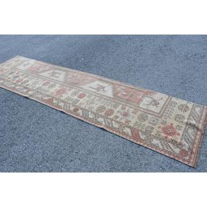 Tapis turc, tapis de couloir 2,7x10,7 pieds, tapis persan rouge - Product Image 1