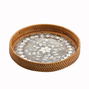 Vaisselle Décoration Traiteur Service Plateau en Bois Lot de 5 Plateau de Service Nourriture et Petit Déjeuner Plateau de Service à Pâtes de Forme Personnalisée - Product Image 5