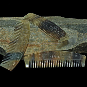 Custom Engraved Buffalo Horn <b>Comb</b> Foldable Grooming <b>Combs</b> for Home Use with Personalized Laser Logo - Product Image 3