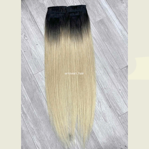 Extensiones de cabello humano vietnamita CLIP IN de lujo para mujeres Grado de salón profesional Textura suave y sedosa Exportación directa de fábrica - Product Image 2