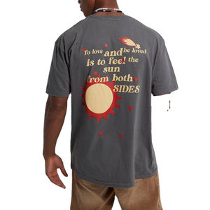 Precio al por mayor personalizado de fábrica Camiseta impresa digital para hombre Vintage Jesús Imprimir Cuello redondo 100% Camisetas de algodón Secado rápido Alto - Product Image 3