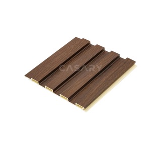 Modern 160x20x3000mm Bamboo Charcoal Fiber PVC Wall Ceiling Cladding Panels Moisture-Proof 4 Waves High Panels <b>Fluted</b> Furniture - Product Image 1