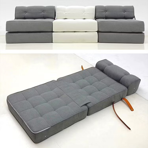 Minimalist Tufted Fabric <b>Bean</b> <b>Bag</b> <b>Sofa</b> Easy Setup with Foldable Design - Product Image 5