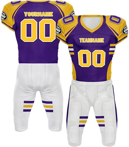 Service OEM Ensemble d'uniformes de football américain unisexe à manches courtes, respirant, protection UV, été, grandes tailles, vente chaude - Product Image 2