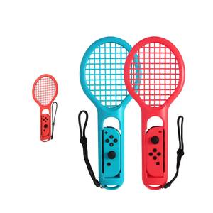 Raquettes de tennis en plastique en pack double, fournies par l'usine, pour accessoires de jeux Nintendo <span class=keywords><strong>Switch</strong></span>, colorées - Product Image 1