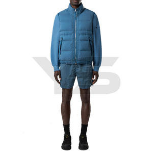 Chaqueta acolchada de invierno informal elegante sin mangas con cierre de cremallera Cuello alto Patrón sólido y logotipo personalizado - Product Image 5