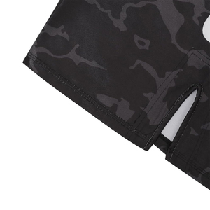 กางเกงขาสั้นกีฬาศิลปะการต่อสู้ MMA สีดำแห้งเร็วน้ำหนักเบาระบายอากาศได้ดีวัสดุโพลีเอสเตอร์การฝึกมวยไทย - Product Image 6